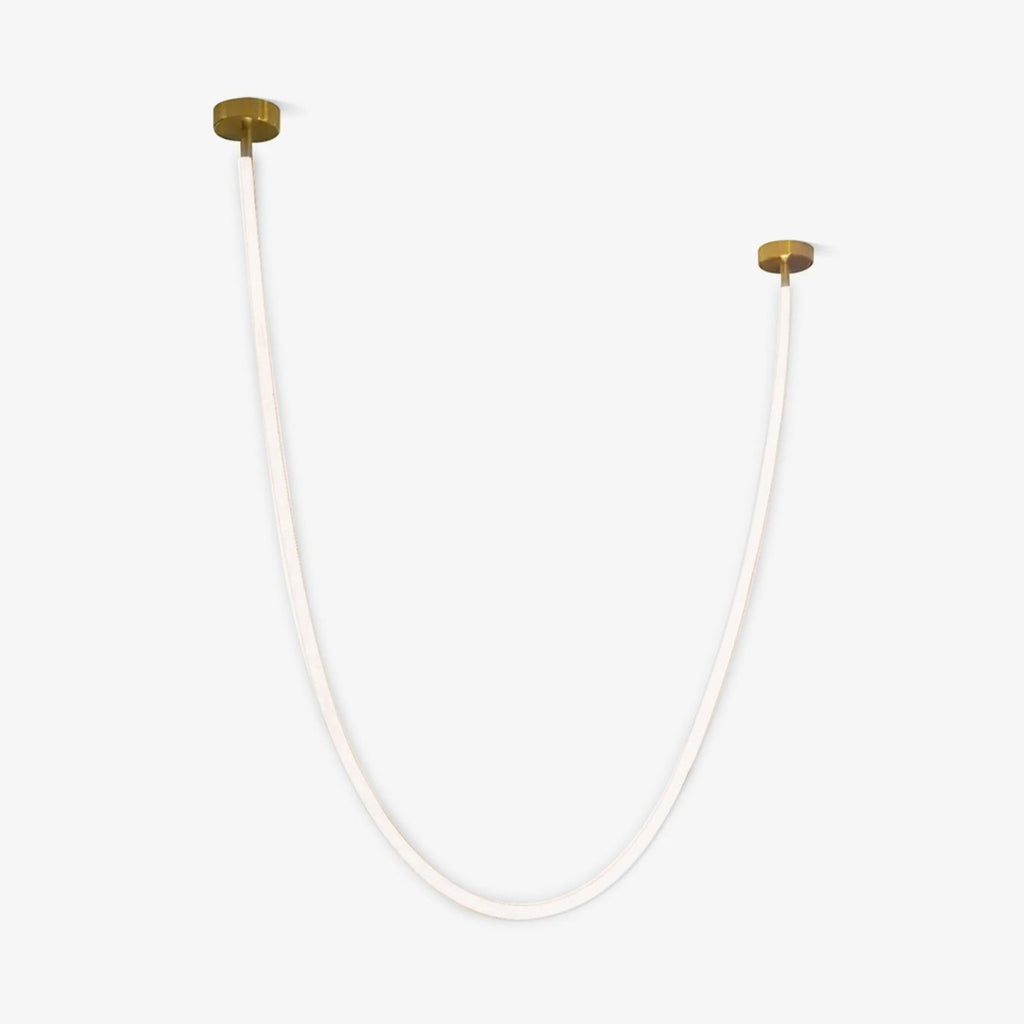 Solara Pendant Light Flexible Curve Silicone Brass