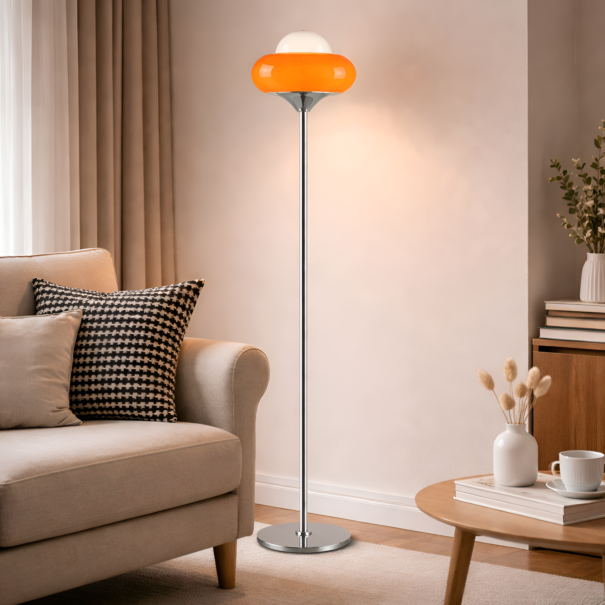 Flaminia - Vintage Egg Tart Floor Lamp