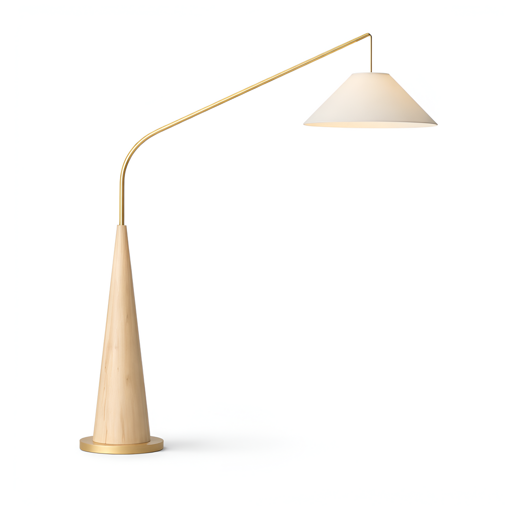 Caelum - Modern Minimalist Walnut Fishing Floor Lamp