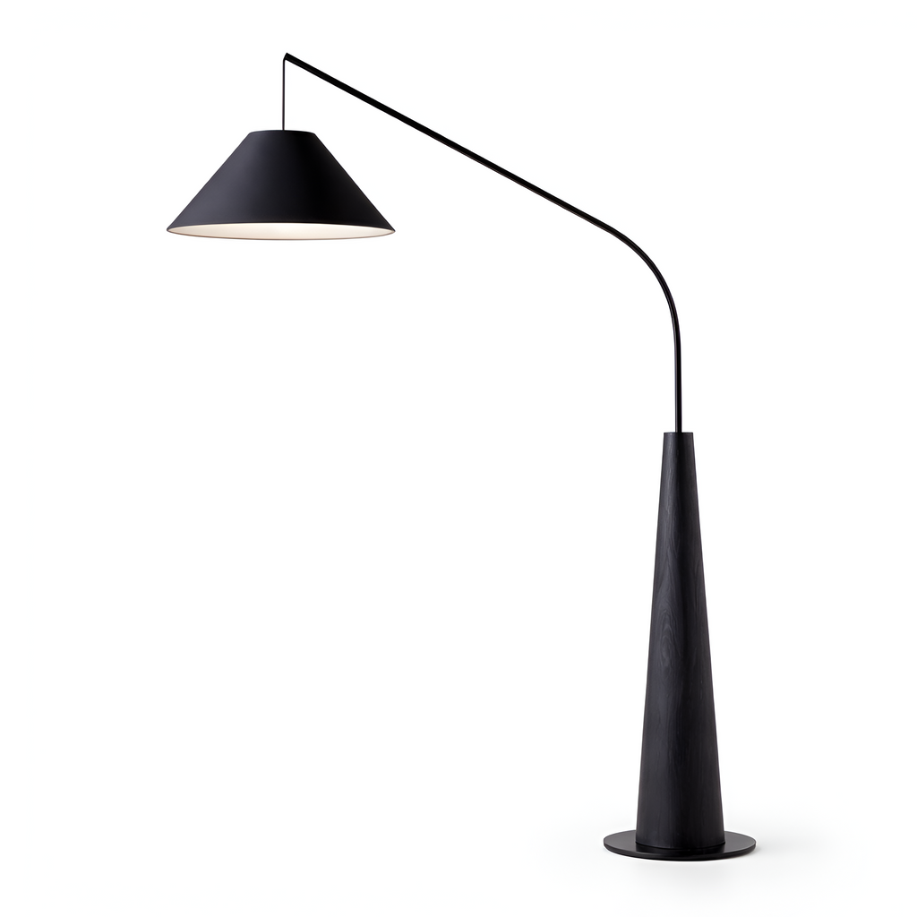 Caelum - Modern Minimalist Walnut Fishing Floor Lamp