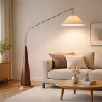 Caelum - Modern Minimalist Walnut Fishing Floor Lamp