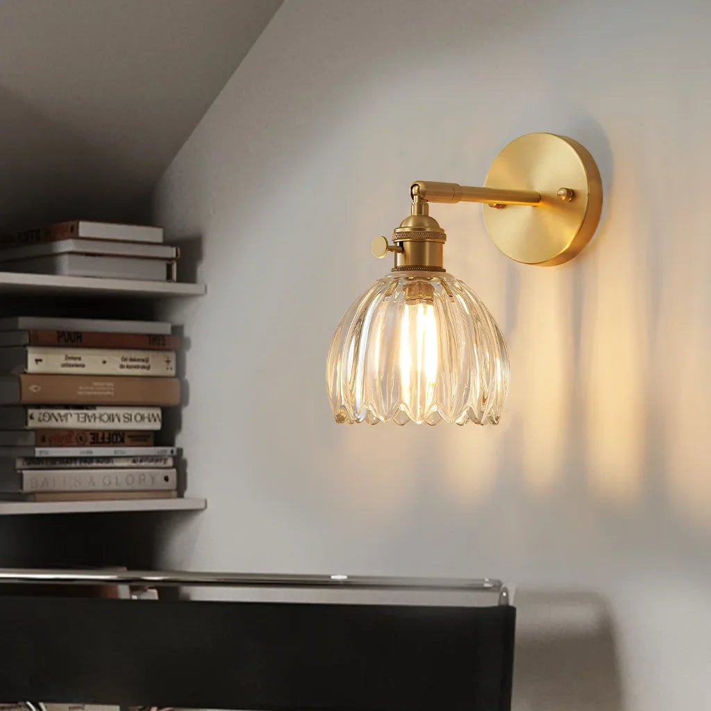 Freya Lotus Glass Wall Light