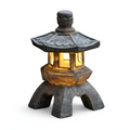 Darth - Solar LED Pagoda Lantern Garden Statue Light