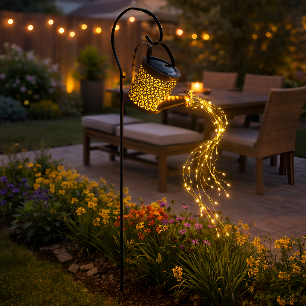 Odette - Solar Watering Can Light Outdoor Hanging Garden Lantern
