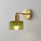 Colored Glass Bauhaus Wall Light