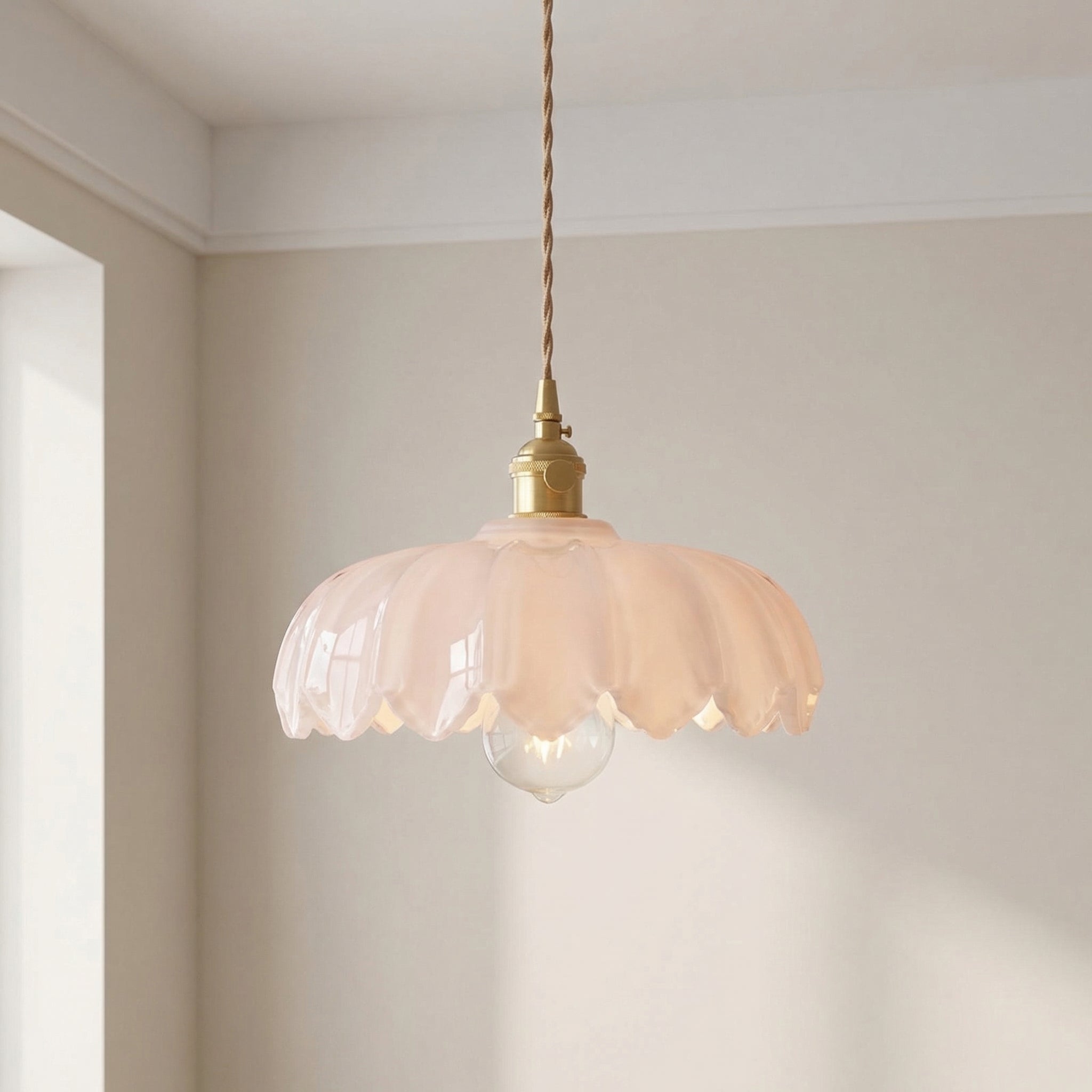 Glass Flower Pendant Light