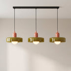 3-Head Bauhaus Colored Glass Pendant Light