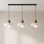 3-Head Bauhaus Colored Glass Pendant Light