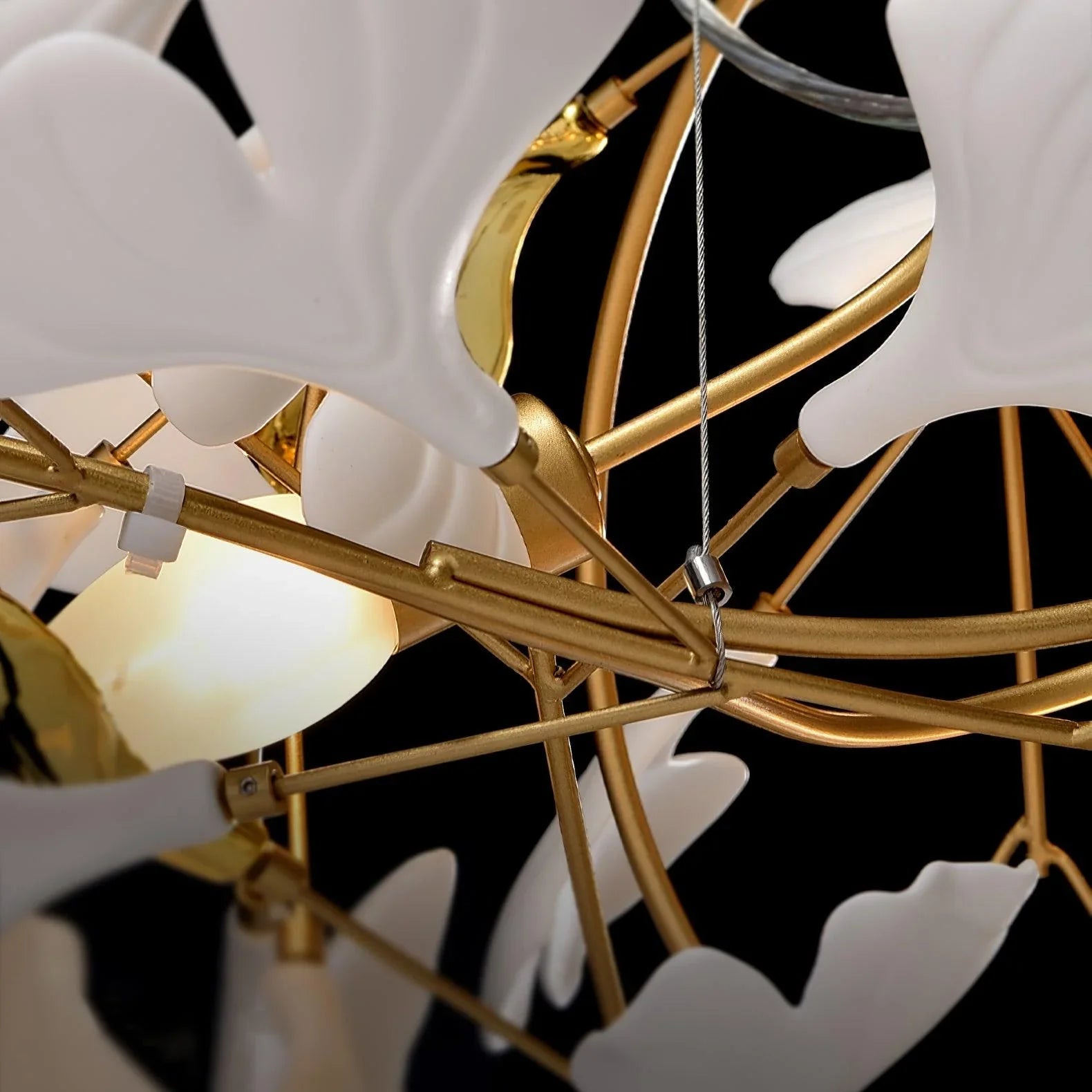 Luxury U-Shaped Ceramic Chandelier for Living Room