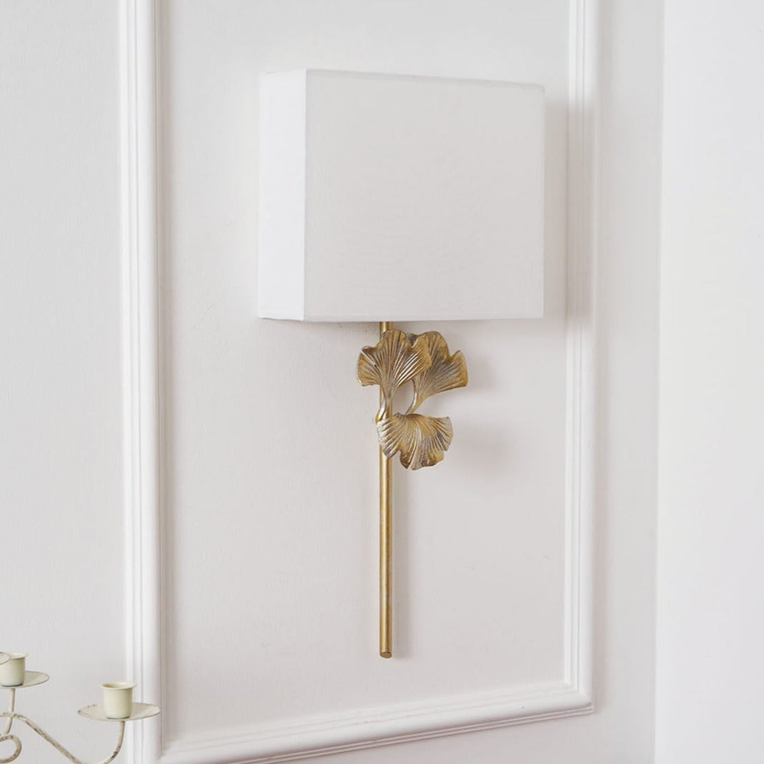 Daisy Ginkgo Leaf Wall Sconce