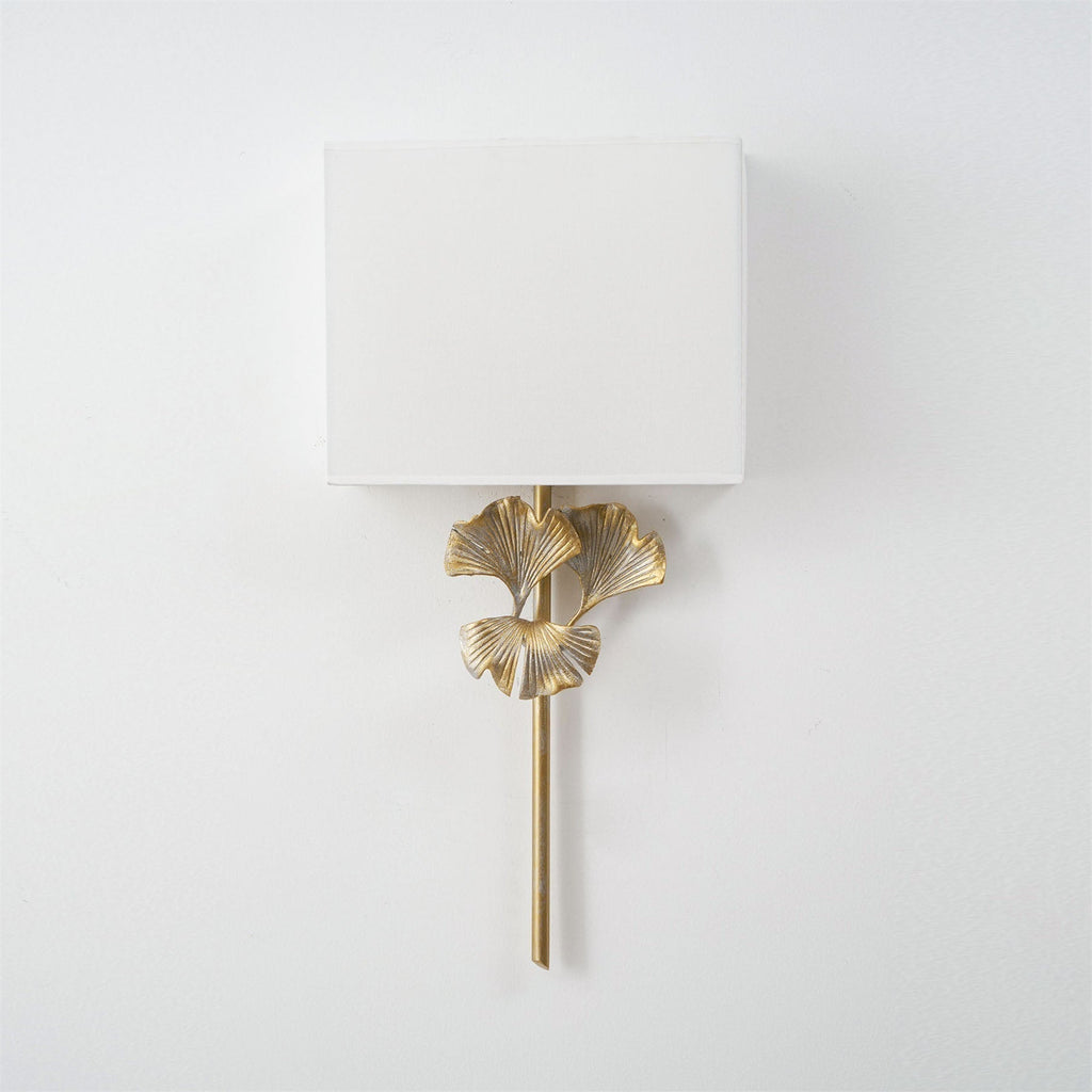 Daisy Ginkgo Leaf Wall Sconce