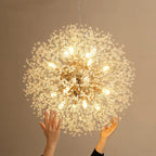 Exclusive chandelier with crystals – Stunning ceiling lamp for elegant interiors