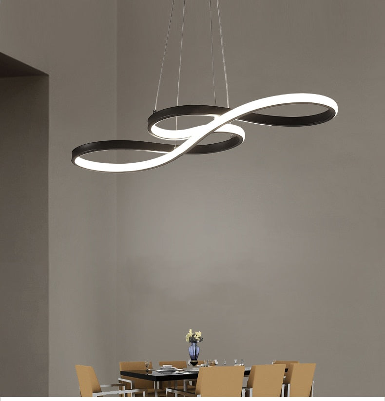 Durell Nordic Linear Suspension Black/White/Gold. Bedroom