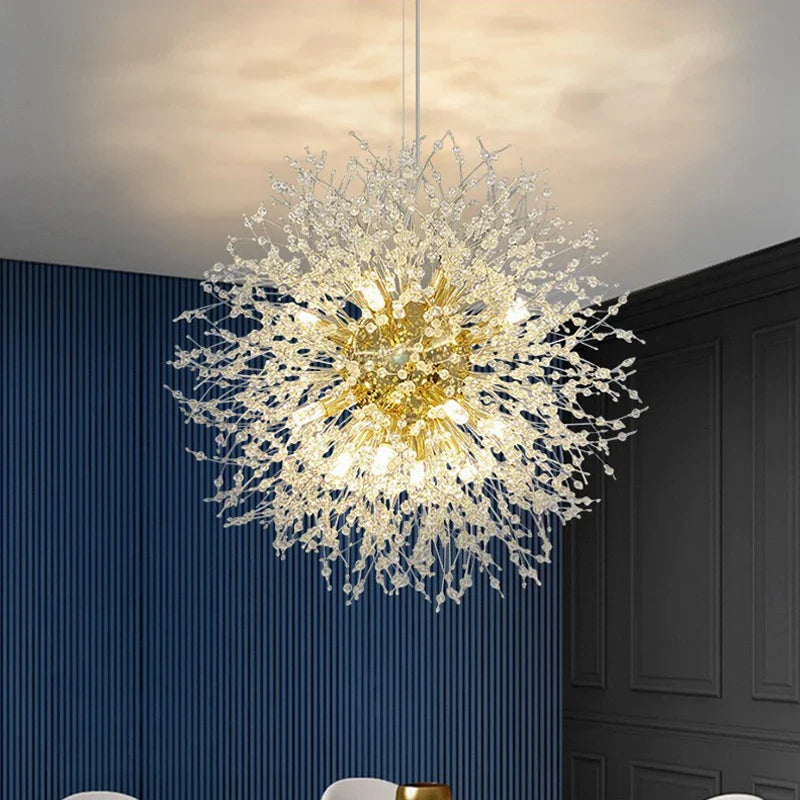 Exclusive chandelier with crystals – Stunning ceiling lamp for elegant interiors