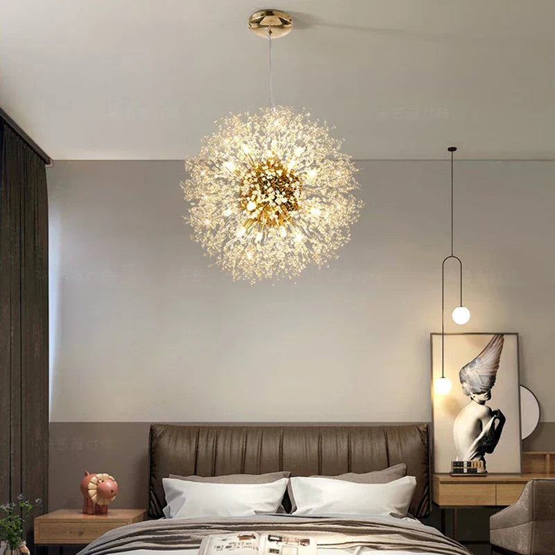 Exclusive chandelier with crystals – Stunning ceiling lamp for elegant interiors