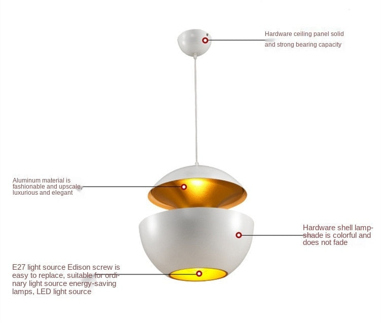 Arisha Suspension LED, Black & White, D 25/35CM