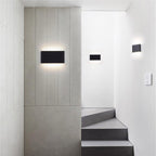 Ray Modern Waterproof LED Wall Light Rectangular Indoor/Outdoor White/Black Metal
