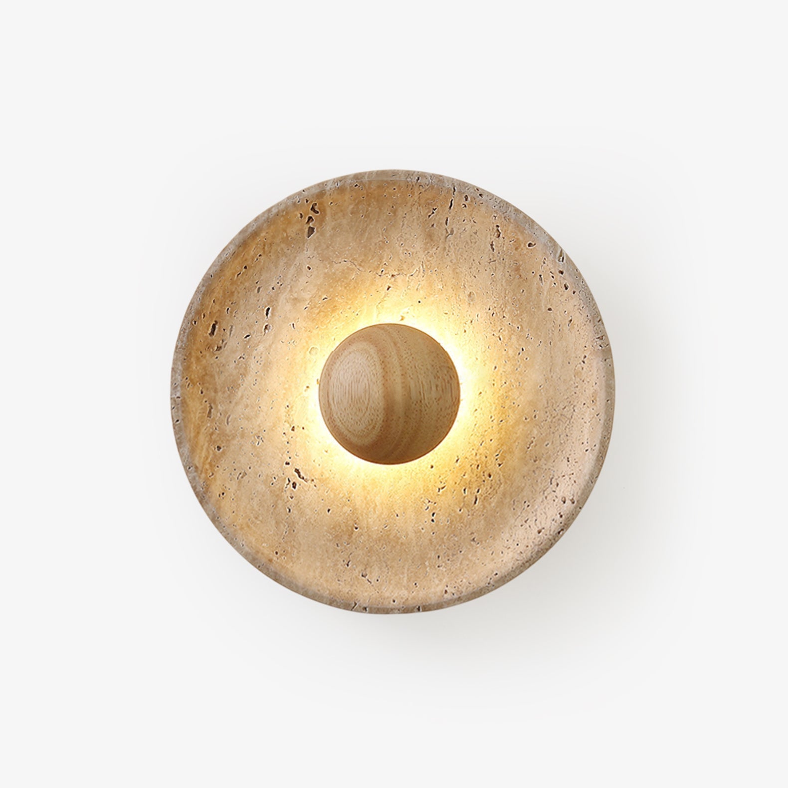 Aveny Sun Wall Sconce in Travertine