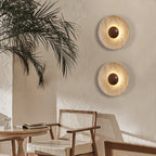 Aveny Sun Wall Sconce in Travertine