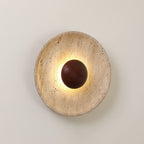 Aveny Sun Wall Sconce in Travertine