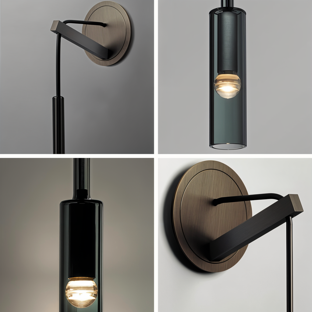 Minimalist Wall Light with Smoke Glass – Orvane