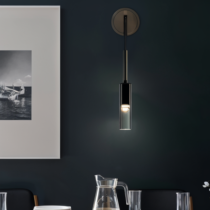 Minimalist Wall Light with Smoke Glass – Orvane