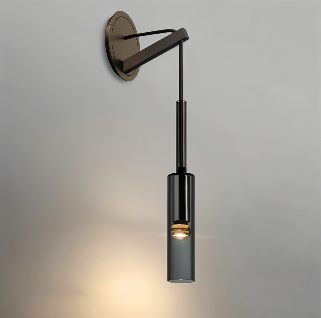 Minimalist Wall Light with Smoke Glass – Orvane