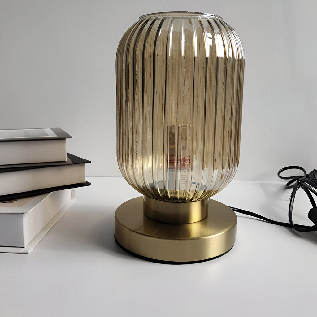 Oriantha - Nordic Table Lamp with Ribbed Glass