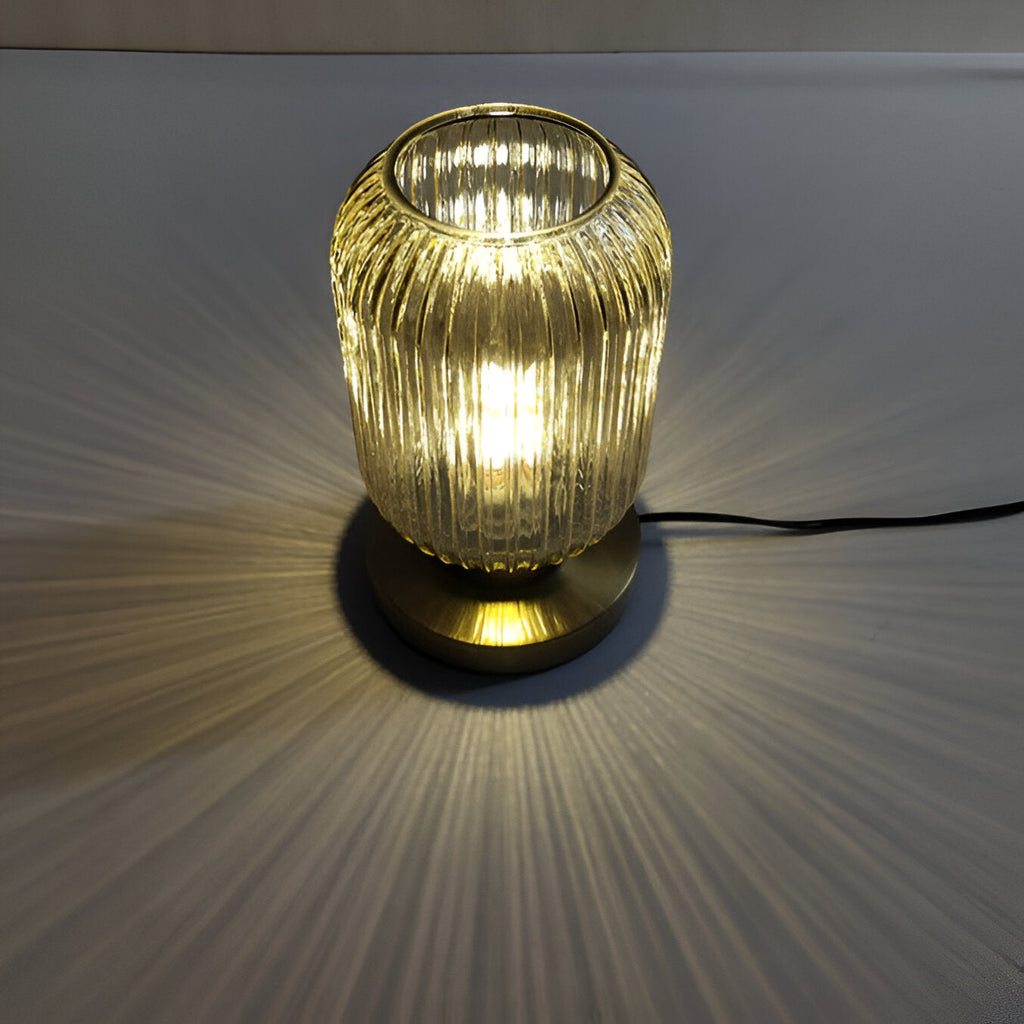 Oriantha - Nordic Table Lamp with Ribbed Glass