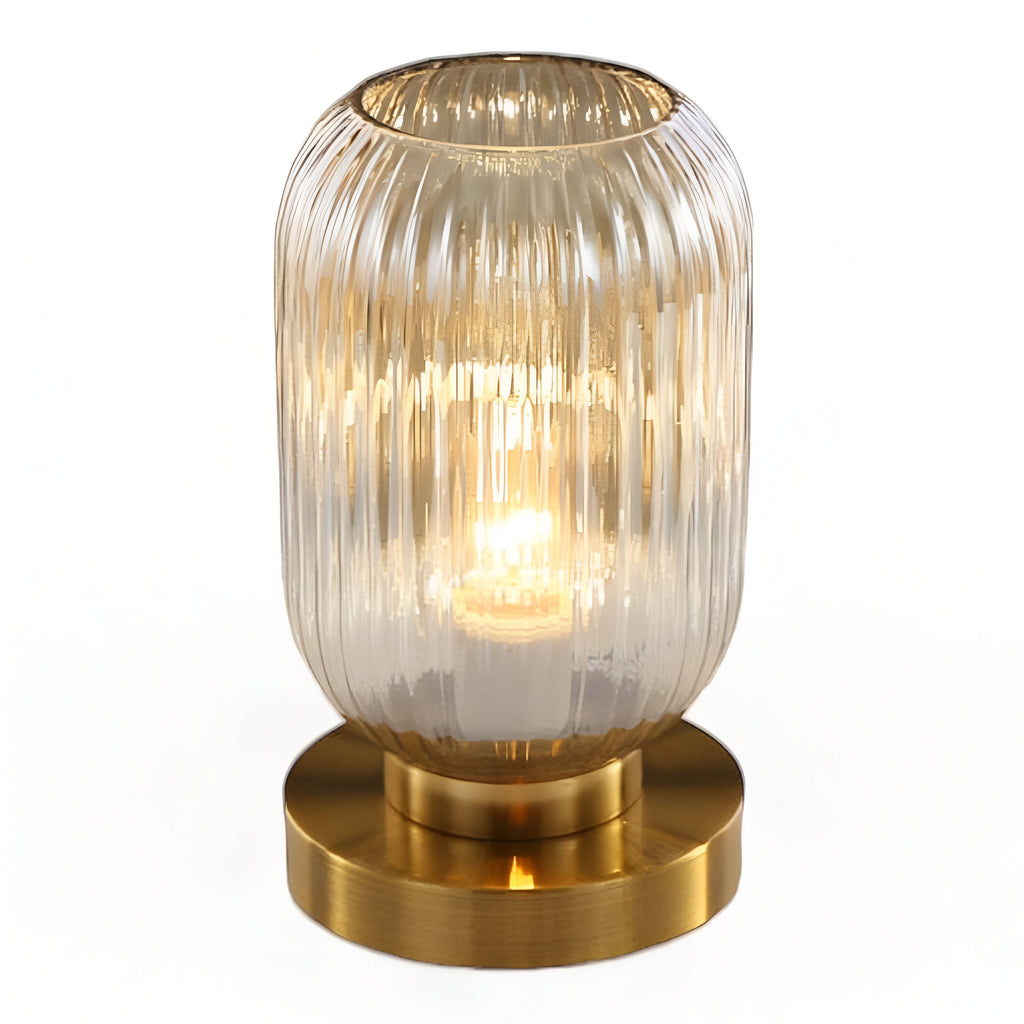 Oriantha - Nordic Table Lamp with Ribbed Glass