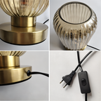 Oriantha - Nordic Table Lamp with Ribbed Glass