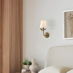 Iselynn Vintage Flower Antique Brass Wall Light