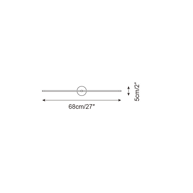 Modern Style Double Stem Linear Minimalist Wall Light
