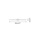 Modern Style Double Stem Linear Minimalist Wall Light