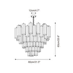 Crystal Chandelier Glass Cascades in Levels