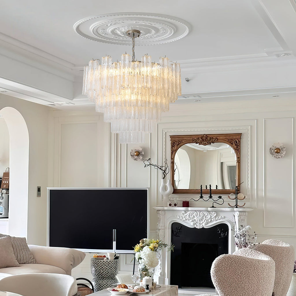 Crystal Chandelier Glass Cascades in Levels