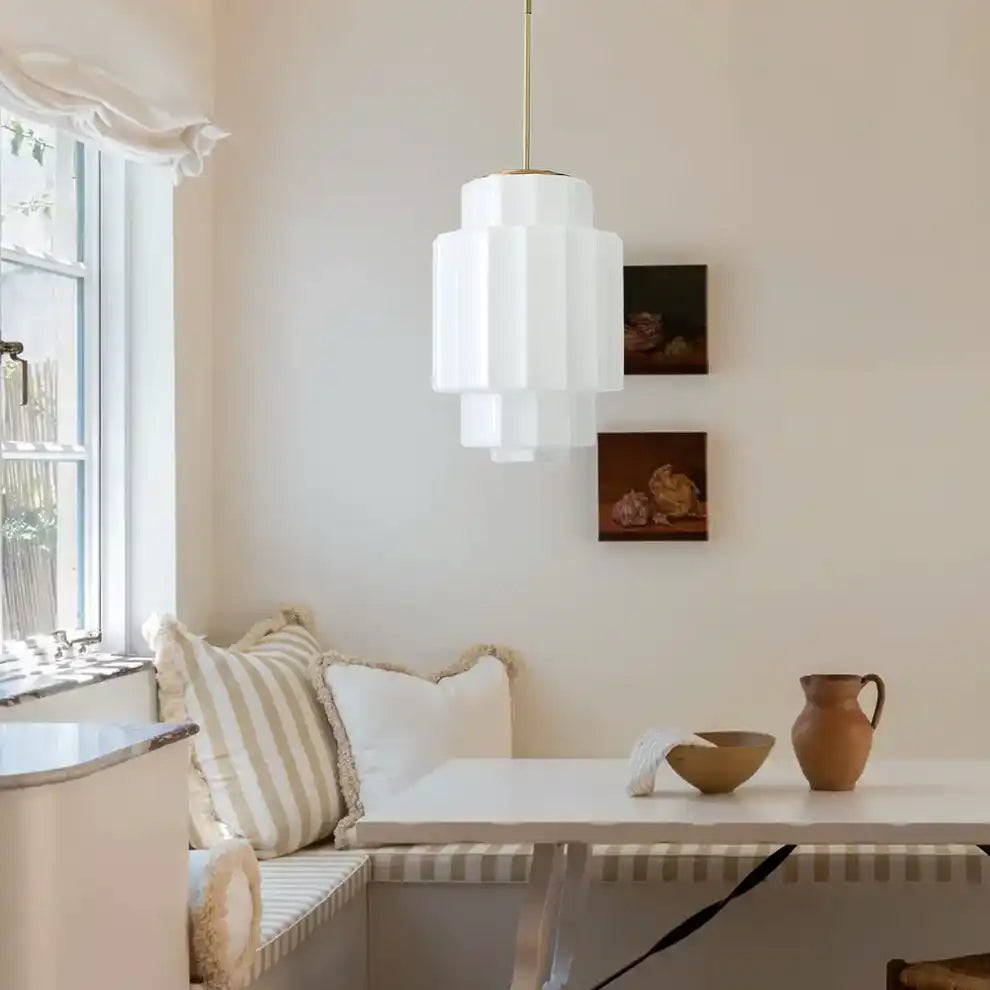 Heatra Tiered Opal Glass Pendant Light
