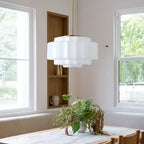 Heatra Tiered Opal Glass Pendant Light