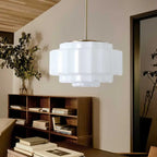 Heatra Tiered Opal Glass Pendant Light