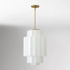 Heatra Tiered Opal Glass Pendant Light