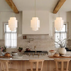 Heatra Tiered Opal Glass Pendant Light