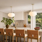 Heatra Tiered Opal Glass Pendant Light