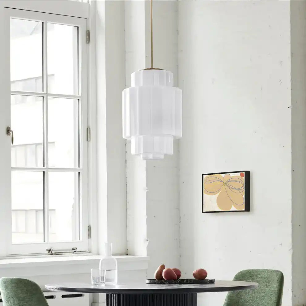 Heatra Tiered Opal Glass Pendant Light