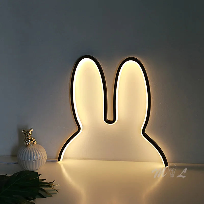 USB Rechargeable Rabbit Night Light with Ambient Lighting - BunnyLight
