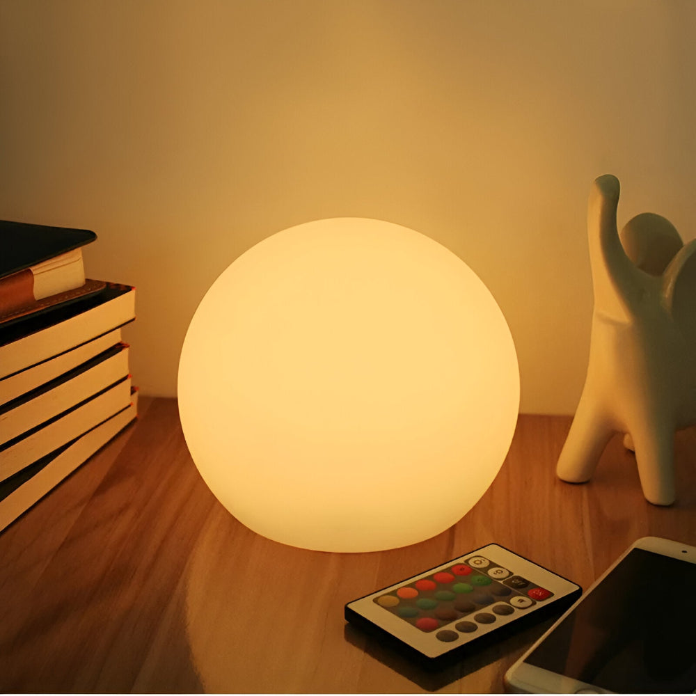 Thessara - LED Table Lamp with Dynamic Color Change in Sphere Shape