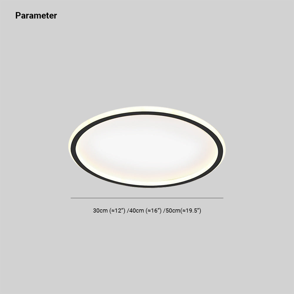 Arisha Modern Ring LED Ceiling Light Black/White Living Room/Bedroom