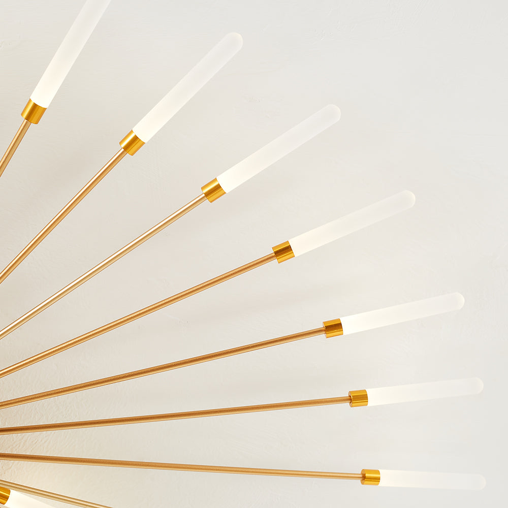 Wesley Modern Linear Firework Ceiling Light Black/Gold