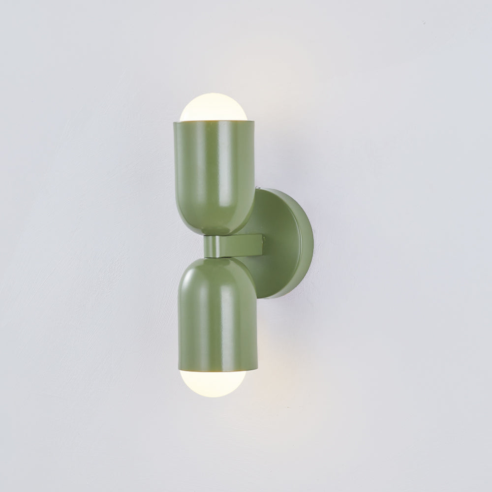 Kira Scandinavian Cylinder Wall Sconce Colored Metal Living Room