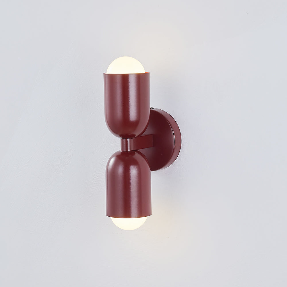 Kira Scandinavian Cylinder Wall Sconce Colored Metal Living Room