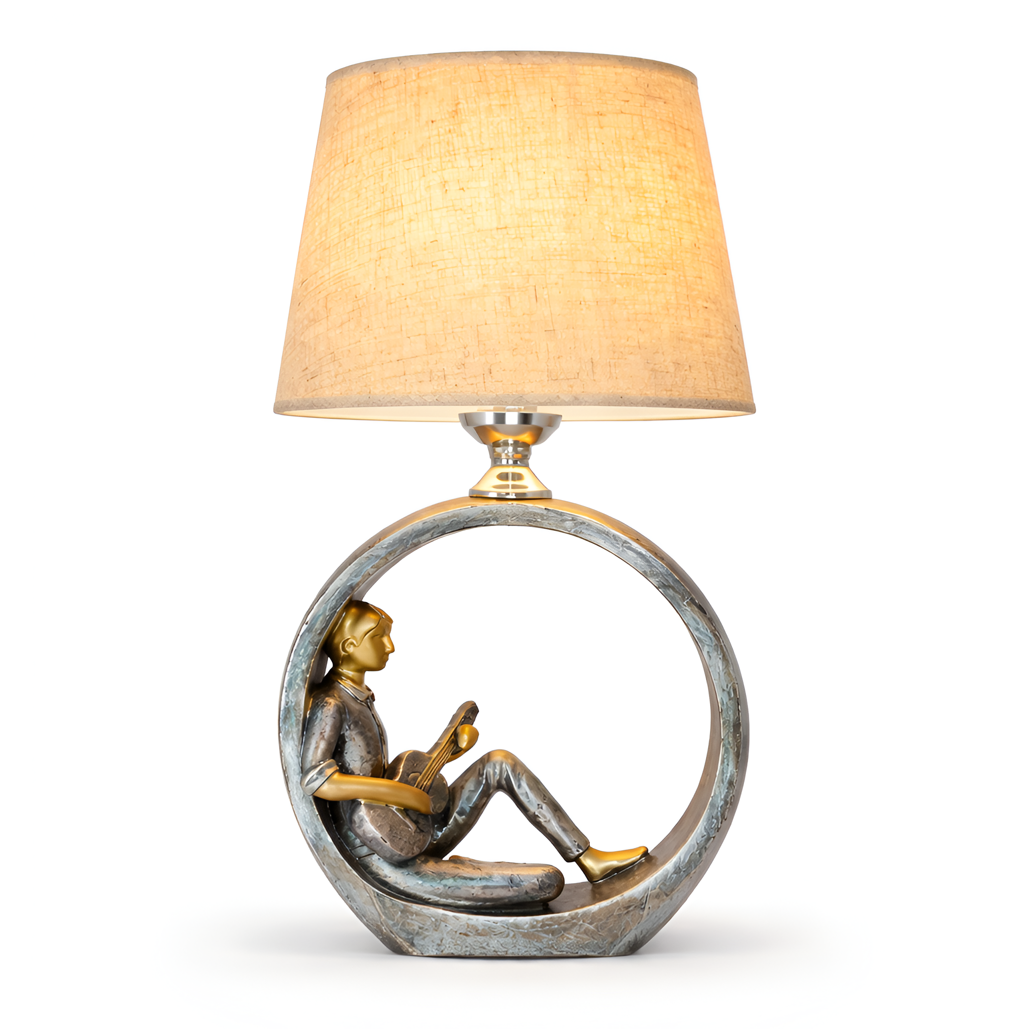 Banjo - Reading Girl Guitar Boy Table Lamp Nordic Decor